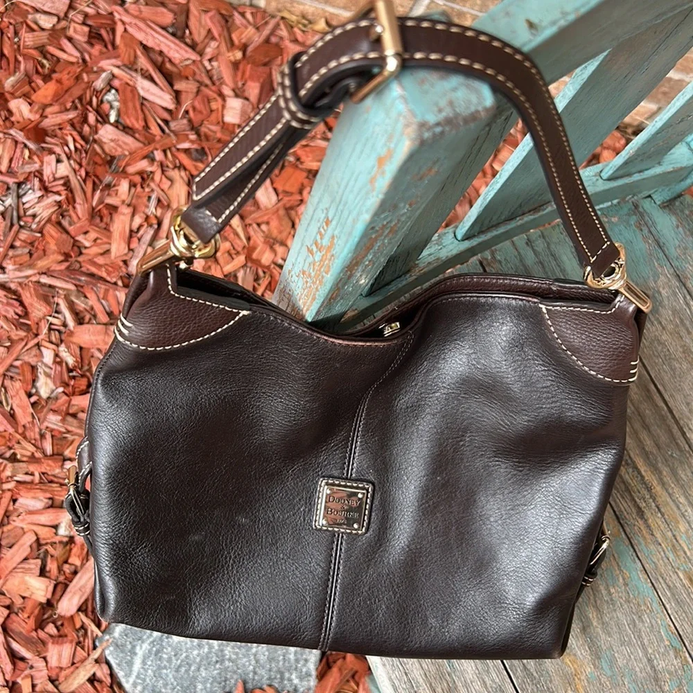 Dooney & Bourke Brown Leather Small Hobo/Shoulder Bag